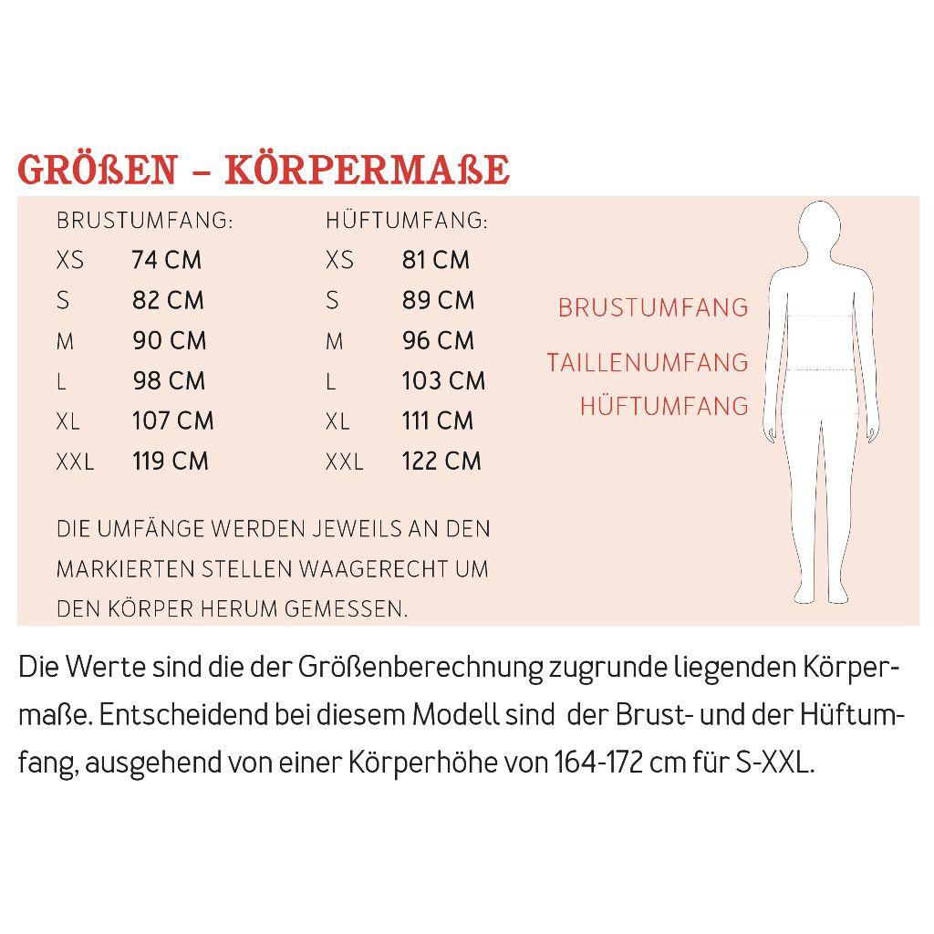 Papierschnittmuster gefütterter Parka Frau Karo XS-XXL